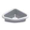 Stefanplast Sprint Corner Köşeli Açık Kedi Tuvaleti Beyaz/Gri 56x40x14 Cm Stefanplast Sprint Corner Köşeli Açık Kedi Tuvaleti Beyaz/Gri 56x40x14 Cm
