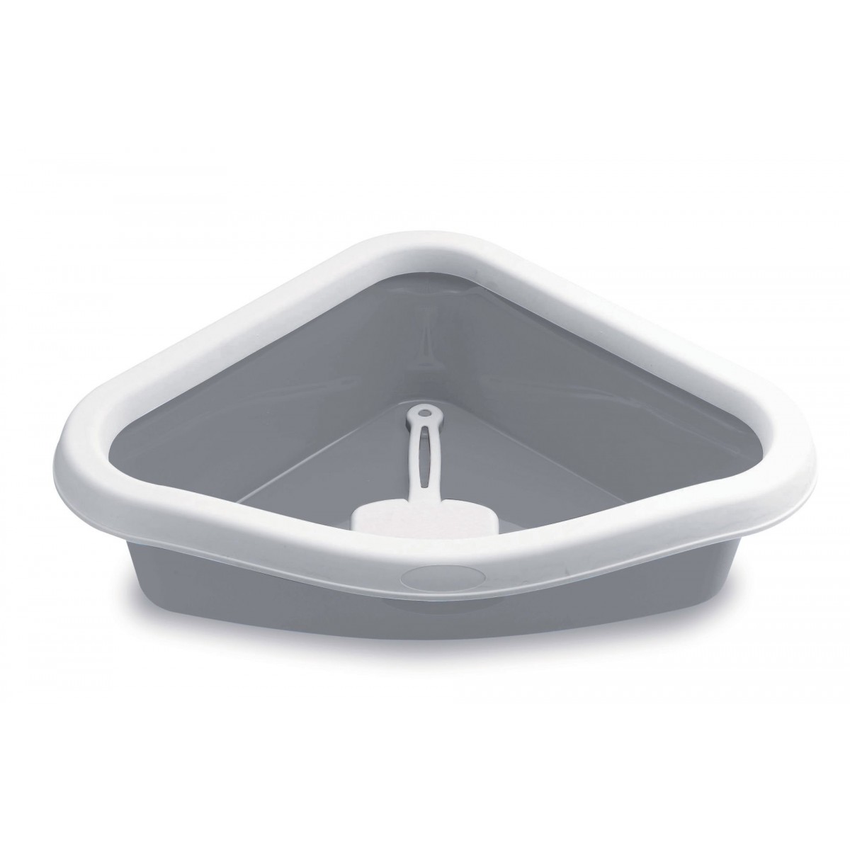 Stefanplast Sprint Corner Köşeli Açık Kedi Tuvaleti Beyaz/Gri 56x40x14 Cm Stefanplast Sprint Corner Köşeli Açık Kedi Tuvaleti Beyaz/Gri 56x40x14 Cm