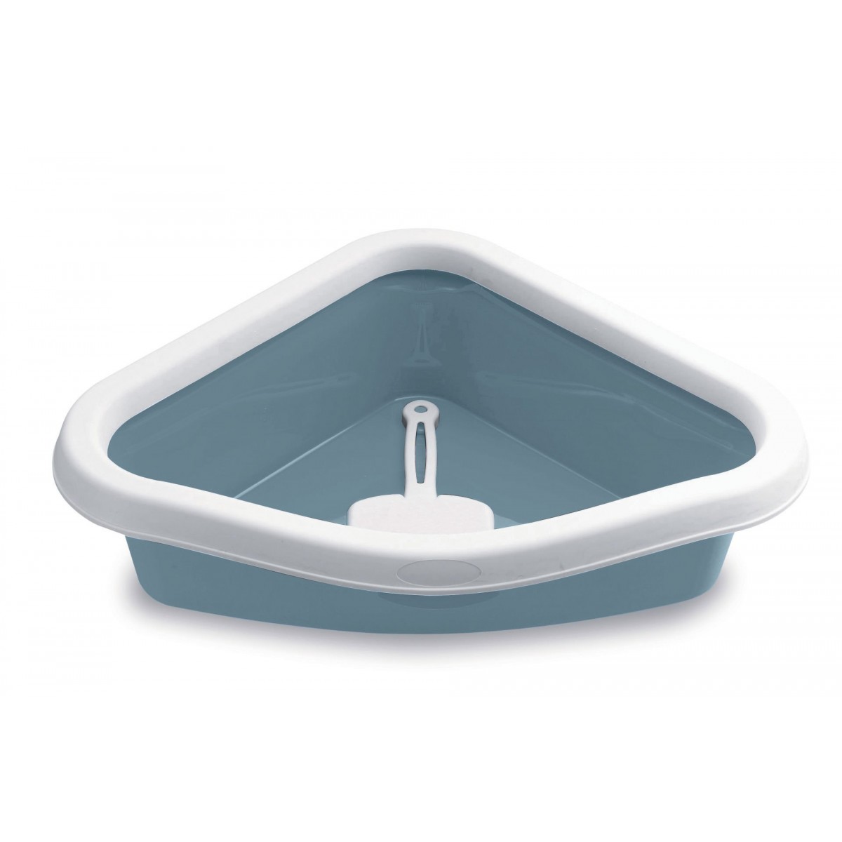 Stefanplast Sprint Corner Köşeli Açık Kedi Tuvaleti Beyaz/Mavi 56x40x14 Cm Stefanplast Sprint Corner Köşeli Açık Kedi Tuvaleti Beyaz/Mavi 56x40x14 Cm