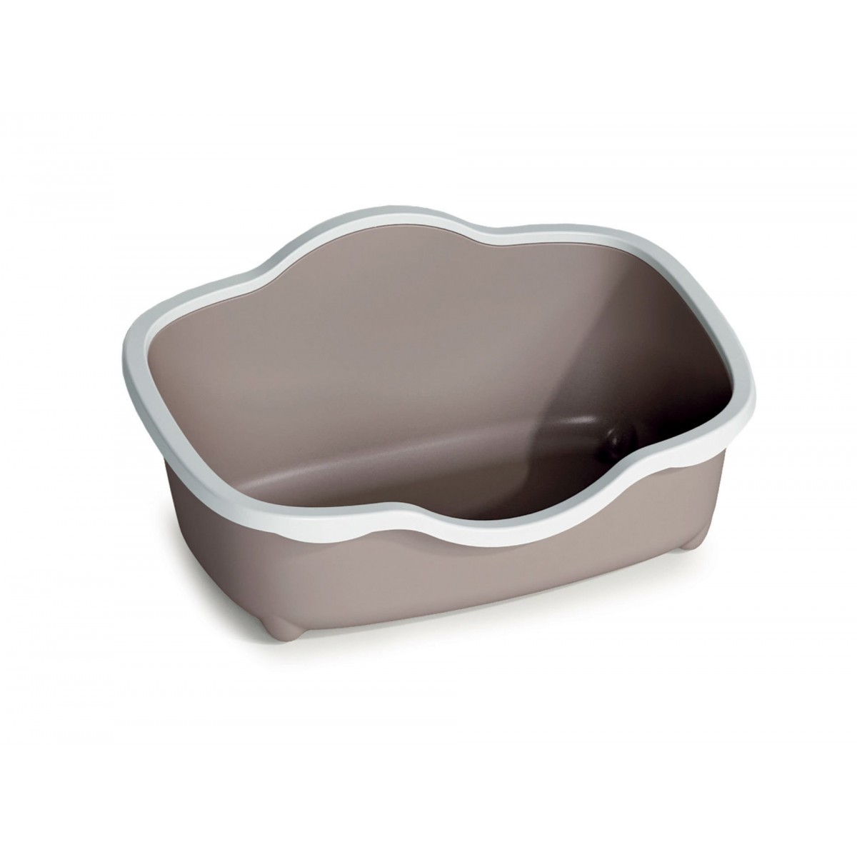 Stefanplast Tres Chic Açık Kedi Tuvaleti Beyaz/Bej 56x38.5x26 Cm Stefanplast Tres Chic Açık Kedi Tuvaleti Beyaz/Bej 56x38.5x26 Cm