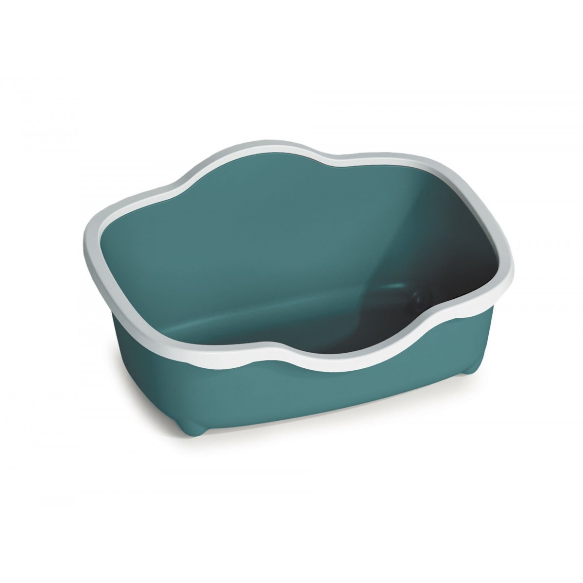 Stefanplast Tres Chic Açık Kedi Tuvaleti Beyaz/Yeşil 56x38.5x26 Cm Stefanplast Tres Chic Açık Kedi Tuvaleti Beyaz/Yeşil 56x38.5x26 Cm