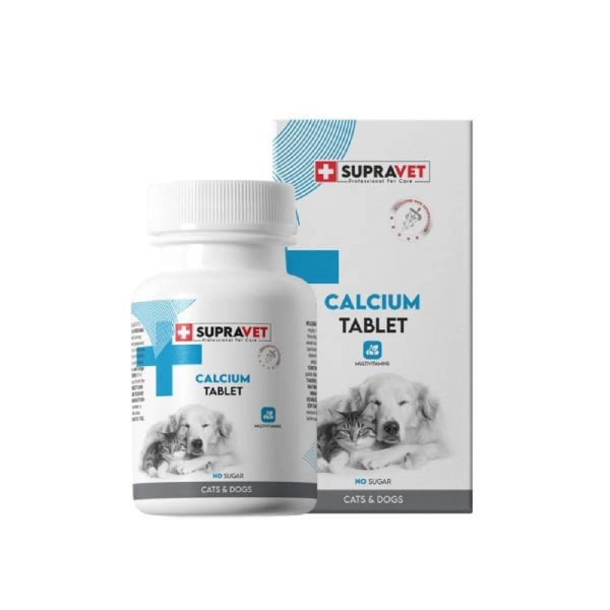 Supravet Calcium Kedi ve Köpekler İçin Kalsiyum Vitamin Tablet 75 Adet Supravet Calcium Kedi ve Köpekler İçin Kalsiyum Vitamin Tablet 75 Adet
