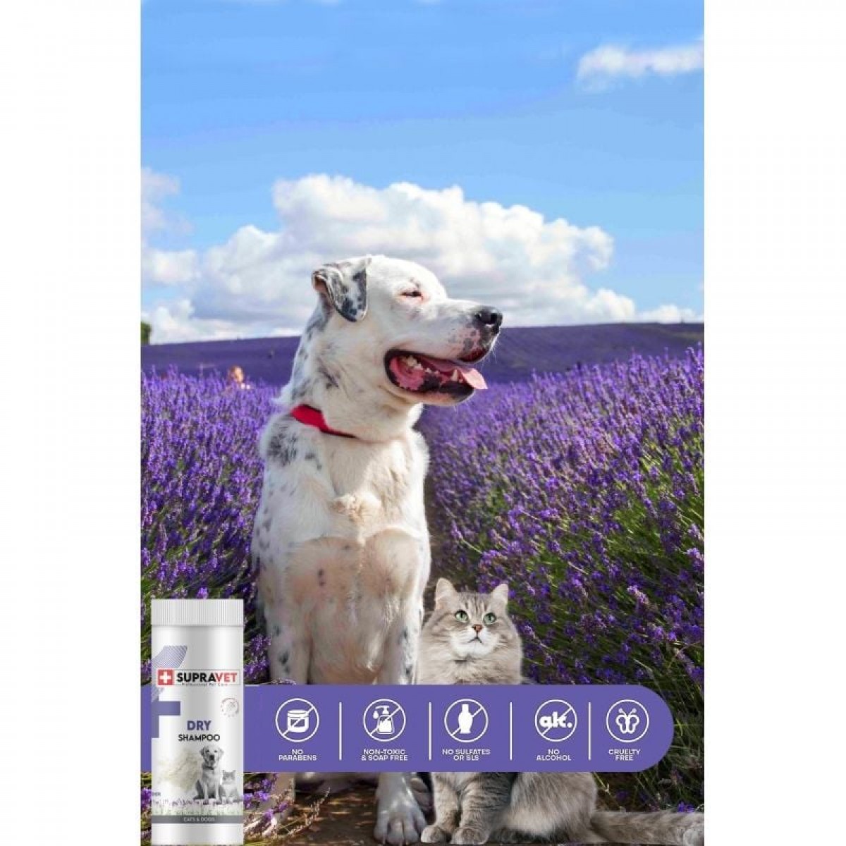 Supravet Dry Shampoo Lavanta Özlü Kedi ve Köpek Toz Şampuan 150 Ml Supravet Dry Shampoo Lavanta Özlü Kedi ve Köpek Toz Şampuan 150 Ml