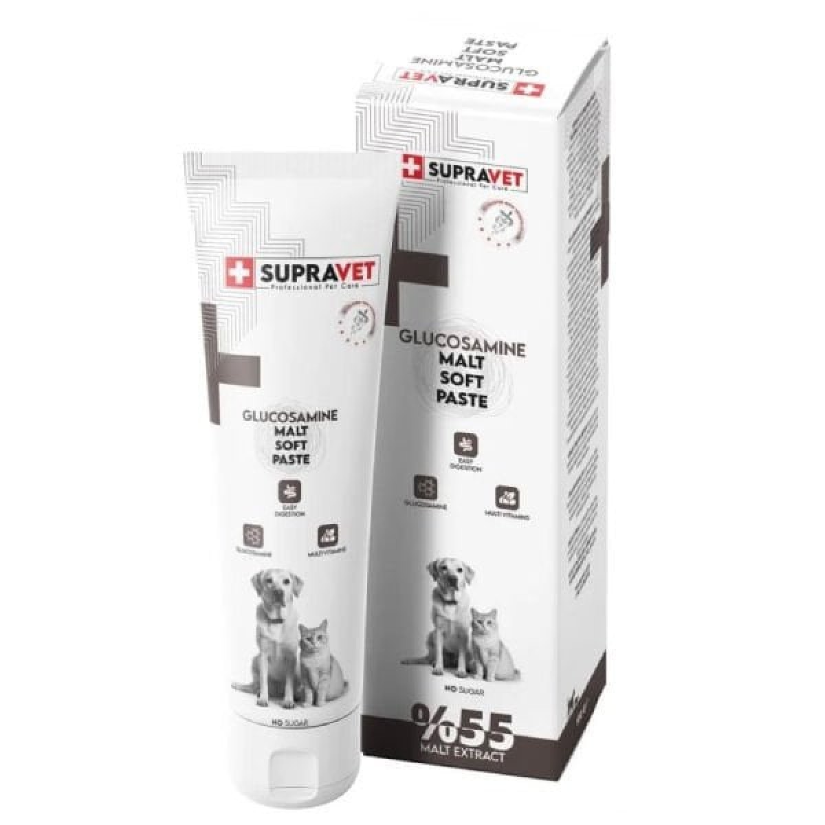 Supravet Glucosamine Kedi ve Köpek Eklem ve Kas Destekleyici Malt Paste 100 Gr Supravet Glucosamine Kedi ve Köpek Eklem ve Kas Destekleyici Malt Paste 100 Gr