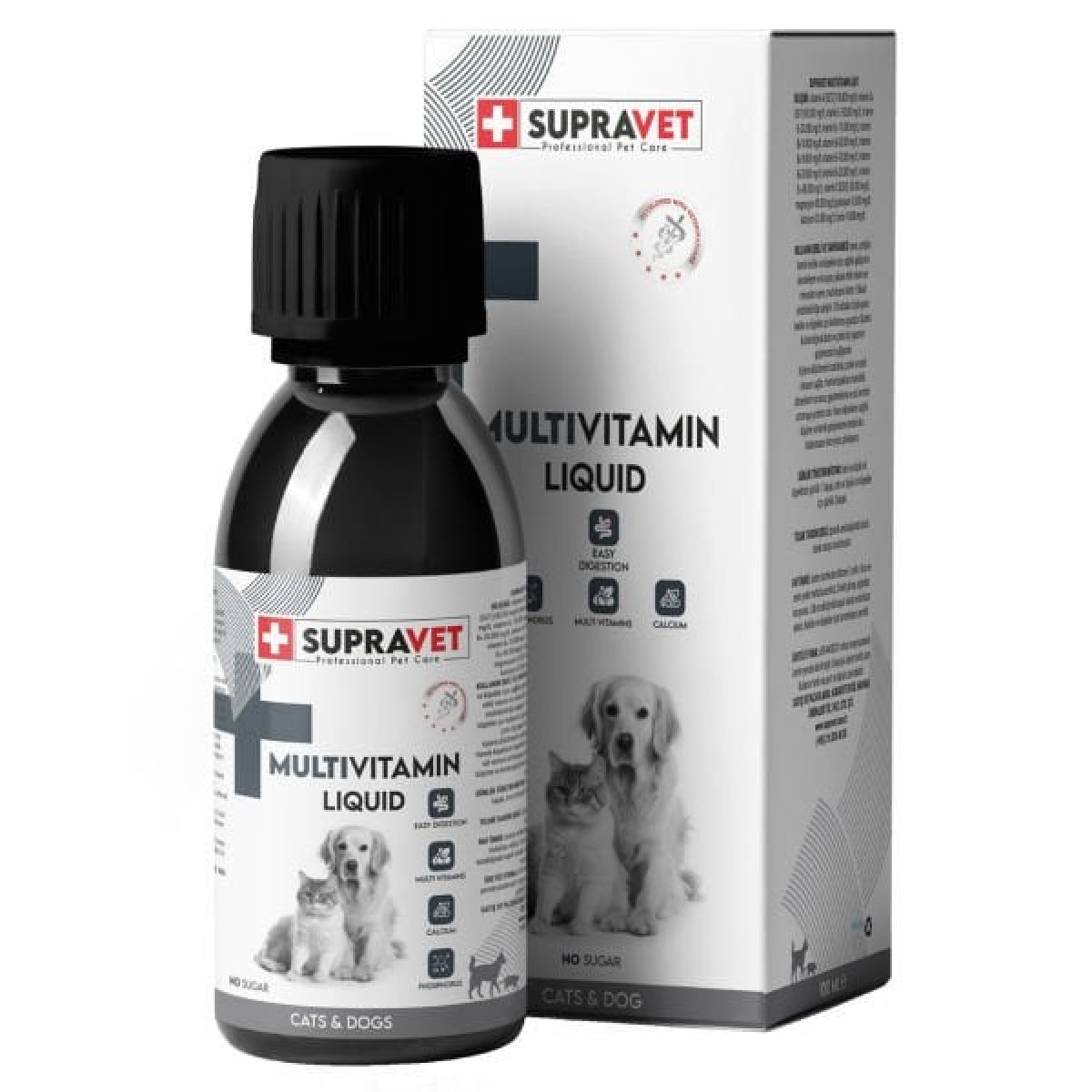 Supravet Multivitamin Kedi ve Köpek Sağlığı için Sıvı Damla 100 Ml Supravet Multivitamin Kedi ve Köpek Sağlığı için Sıvı Damla 100 Ml