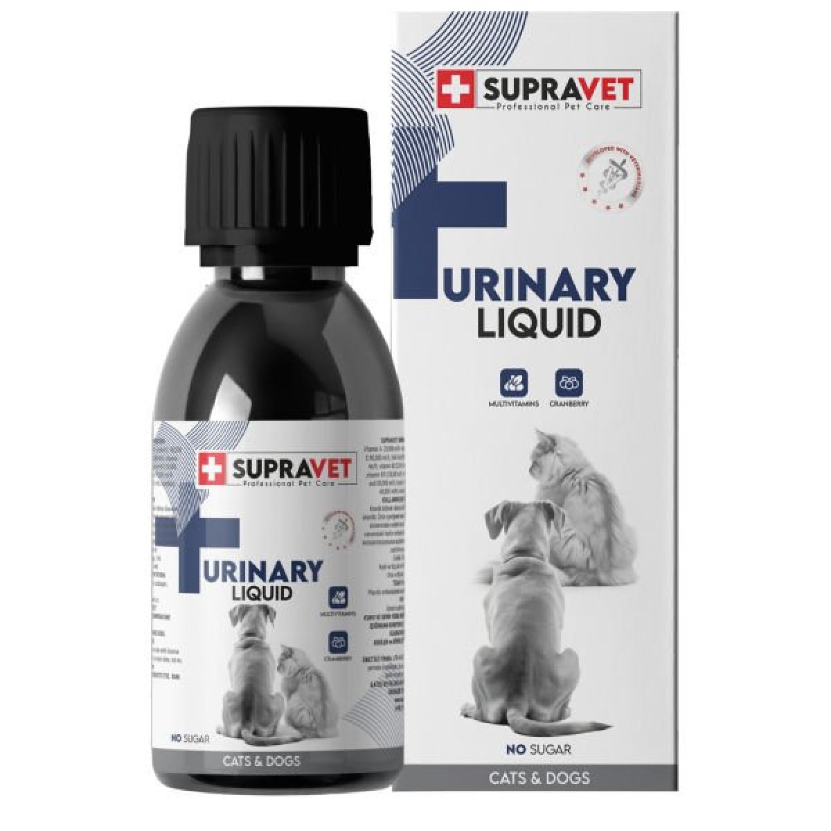 Supravet Urinary Kedi ve Köpekler için İdrar Sağlığı Sistemi Destekleyici Sıvı Damla 100 Ml