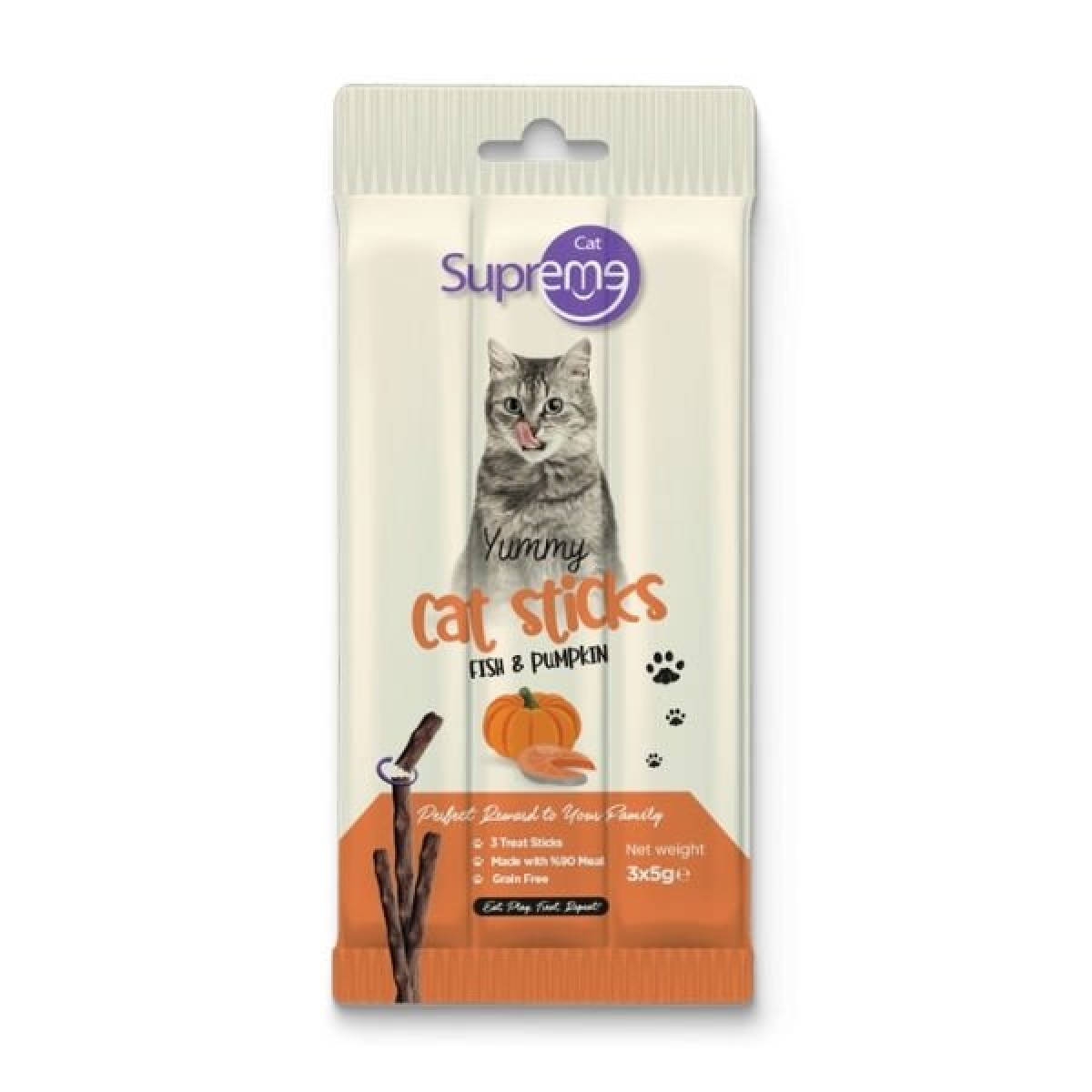 Supreme Cat Ton Balıklı ve Bal Kabaklı Stick Kedi Ödül Maması 3x5 Gr Supreme Cat Ton Balıklı ve Bal Kabaklı Stick Kedi Ödül Maması 3x5 Gr