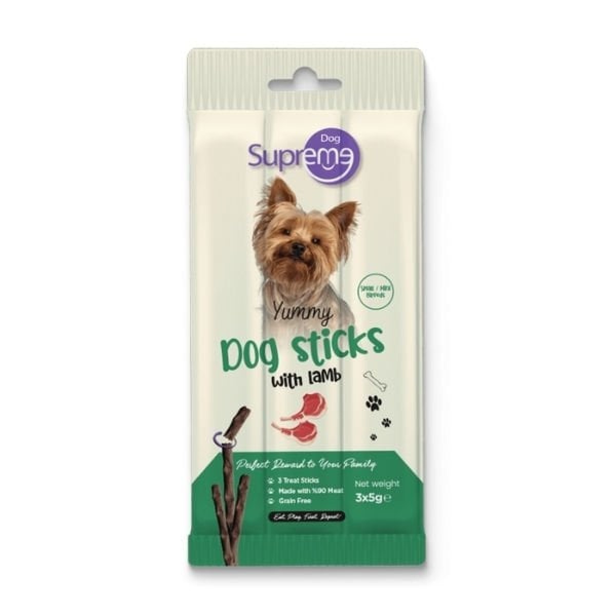 Supreme Dog Kuzu Etli Küçük Irk Stick Köpek Ödül Maması 3x5 Gr Supreme Dog Kuzu Etli Küçük Irk Stick Köpek Ödül Maması 3x5 Gr