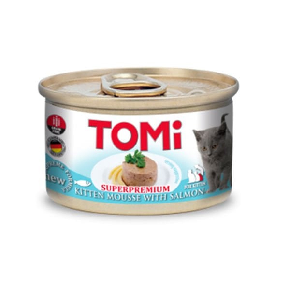 Tomi Kıyılmış Somonlu Tahılsız Yavru Konserve Kedi Maması 85 Gr Tomi Kıyılmış Somonlu Tahılsız Yavru Konserve Kedi Maması 85 Gr