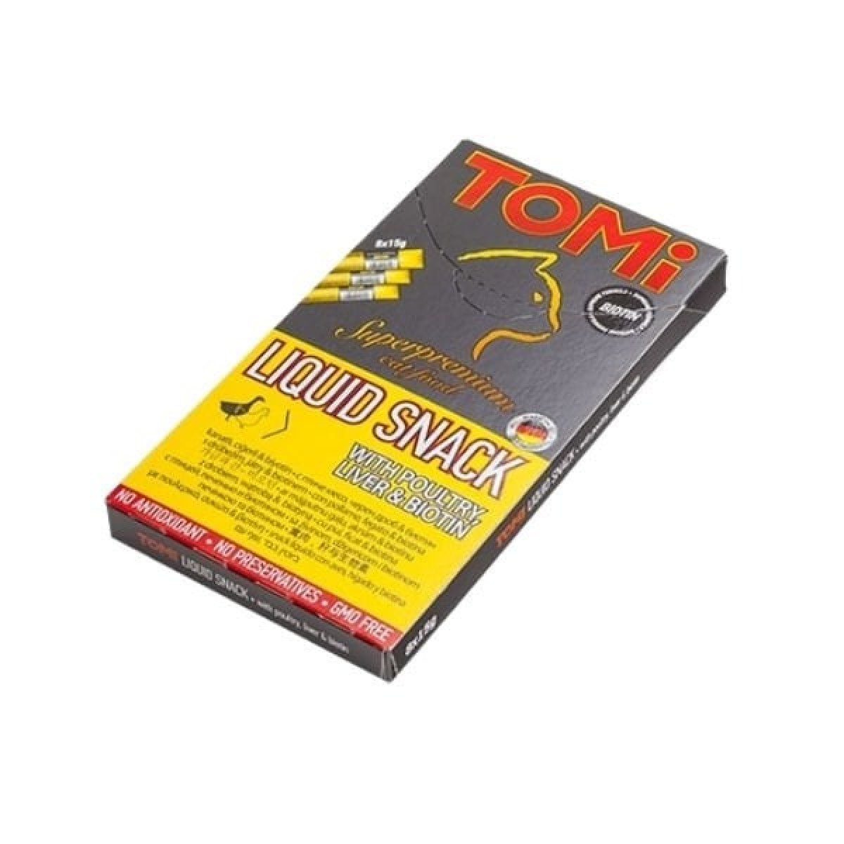 Tomi Kümes Hayvanlı Ciğerli ve Biotinli Sıvı Kedi Ödül Maması 15 Gr 8 Adet Tomi Kümes Hayvanlı Ciğerli ve Biotinli Sıvı Kedi Ödül Maması 15 Gr 8 Adet