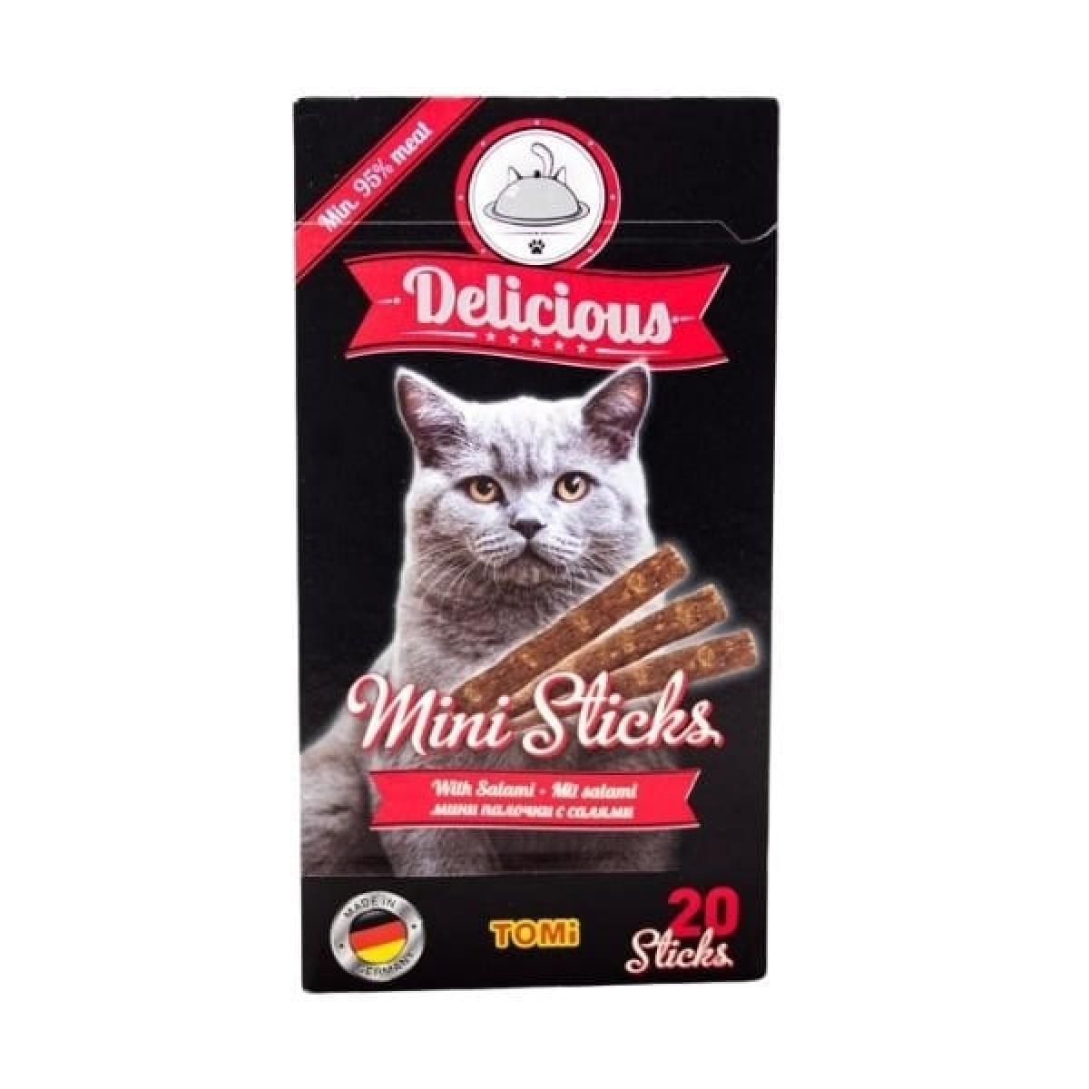 Tomi Salamlı Mini Stick Kedi Ödül Maması 40 Gr Tomi Salamlı Mini Stick Kedi Ödül Maması 40 Gr