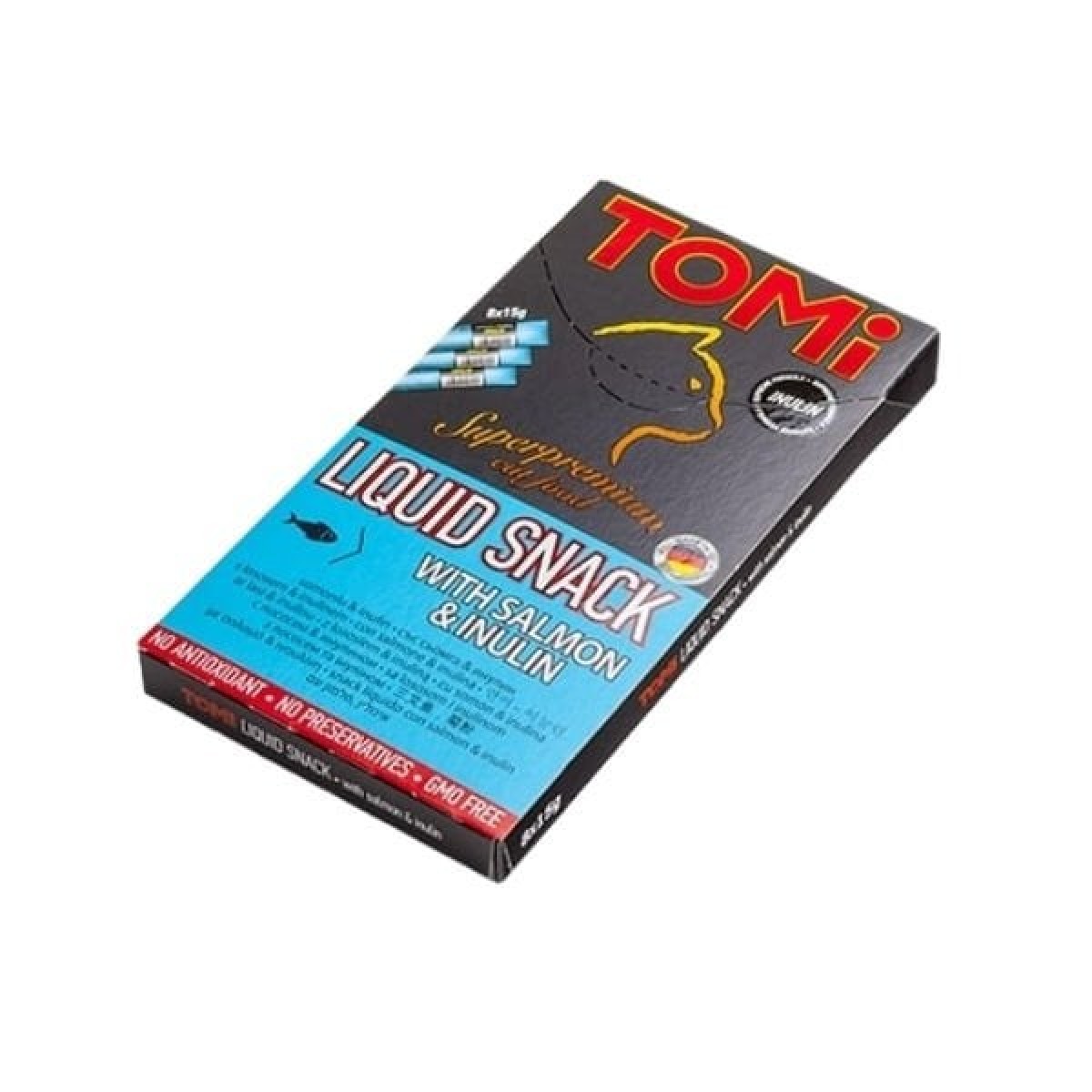 Tomi Somonlu ve İnülinli Sıvı Kedi Ödül Maması 15 Gr 8 Adet Tomi Somonlu ve İnülinli Sıvı Kedi Ödül Maması 15 Gr 8 Adet