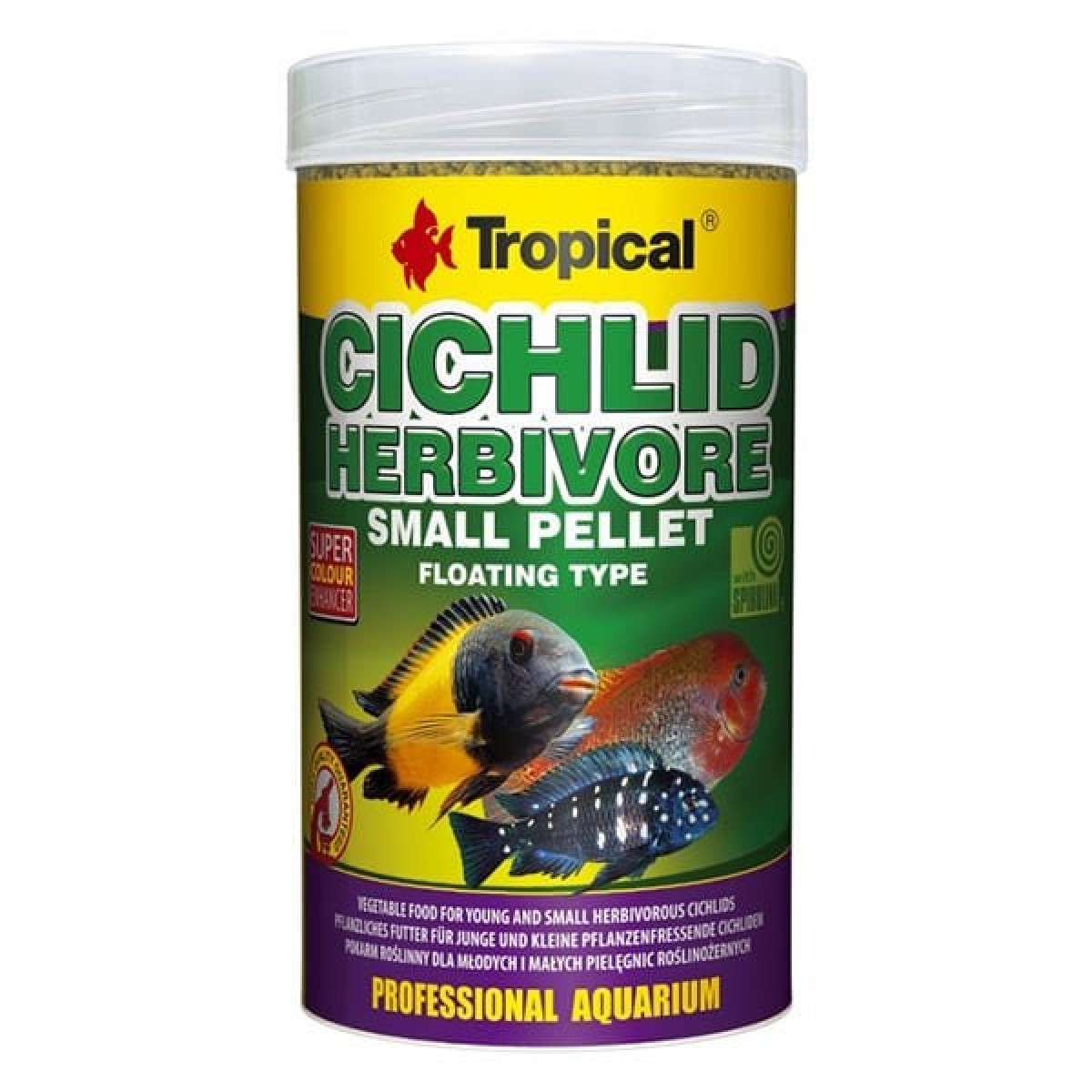 Tropical Cichlid Herbivore Pellet Otobur Cichlid için Balık Yemi Small 1000 Ml 360 Gr Tropical Cichlid Herbivore Pellet Otobur Cichlid için Balık Yemi Small 1000 Ml 360 Gr