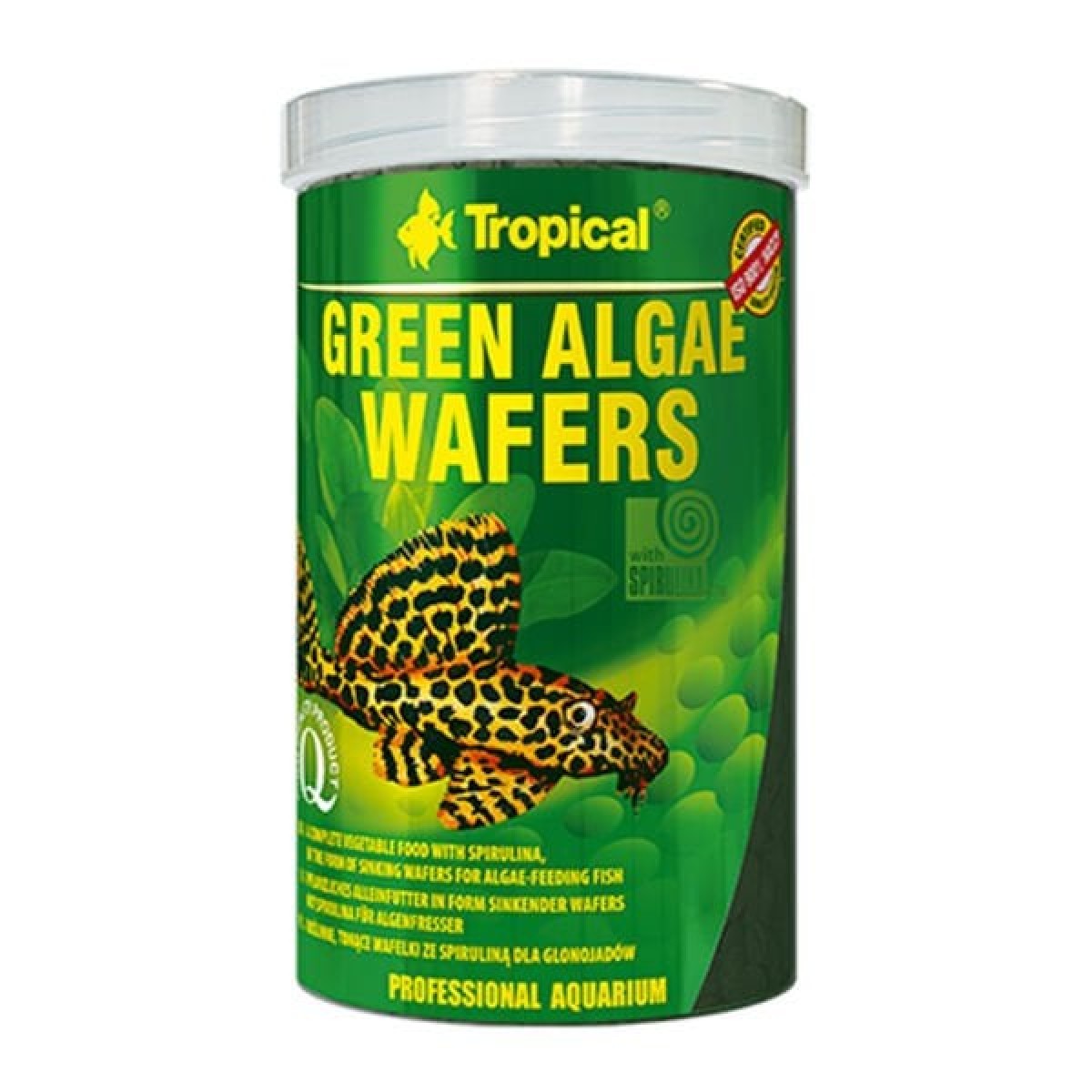 Tropical Green Algae Wafers Vatoz Balıkları için Yosunlu Yüzen Tablet Yem 250 Ml 113 Gr Tropical Green Algae Wafers Vatoz Balıkları için Yosunlu Yüzen Tablet Yem 250 Ml 113 Gr