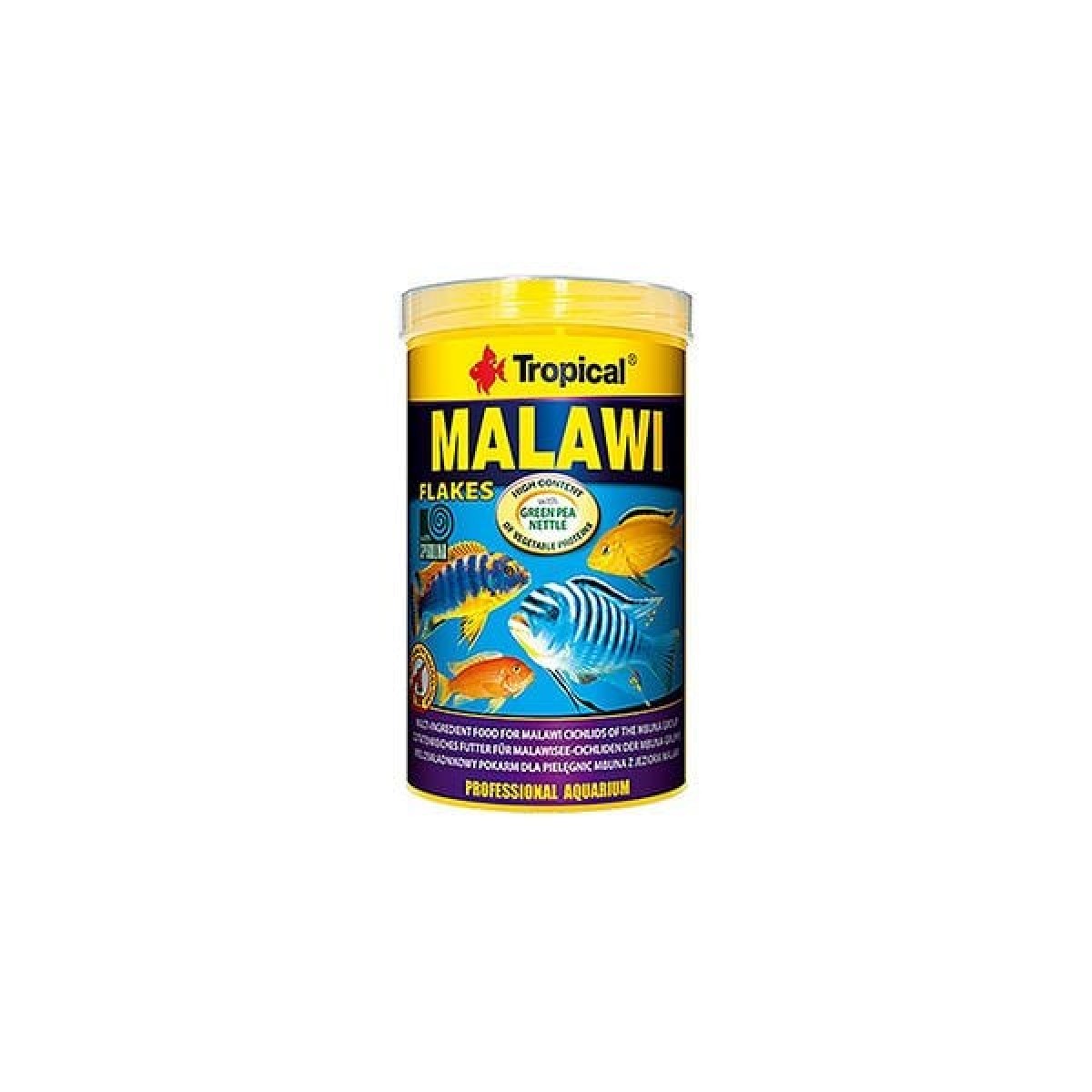 Tropical Malawı Flakes Malawı Cichlid Balıkları için Pul Balık Yemi 1000 Ml 200 Gr