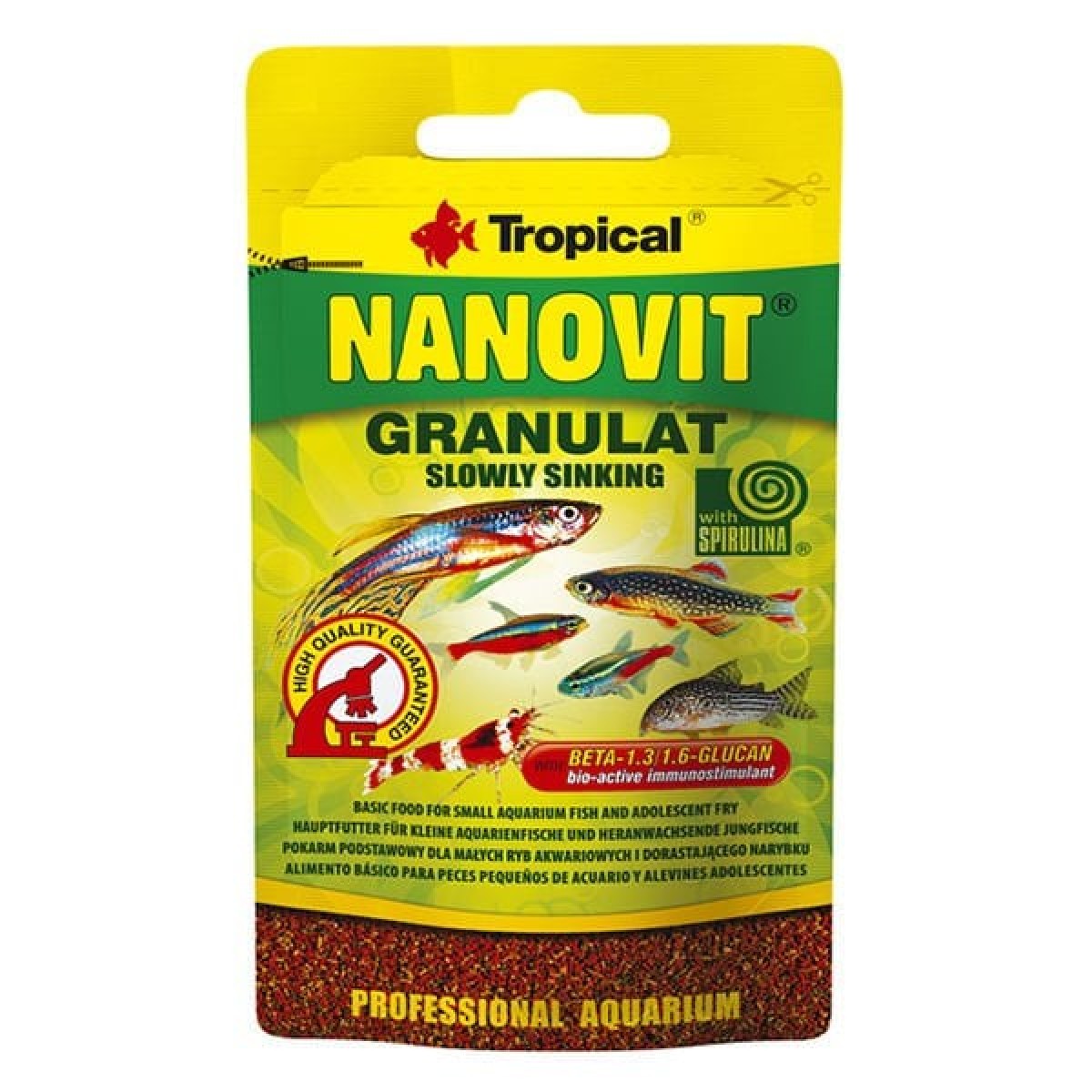 Tropical Nanovit Granulat Tropikal Balıkları için Granül Balık Yemi 10 Gr Tropical Nanovit Granulat Tropikal Balıkları için Granül Balık Yemi 10 Gr