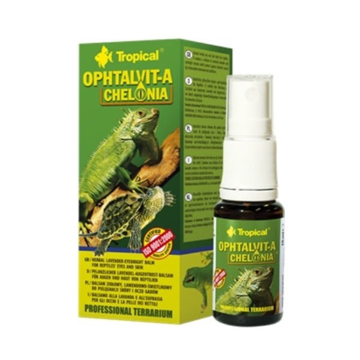 Tropical Ophtalvit-A Chelonia Sürüngenler için Göz ve Deri Bakım Spreyi 15 Ml Tropical Ophtalvit-A Chelonia Sürüngenler için Göz ve Deri Bakım Spreyi 15 Ml