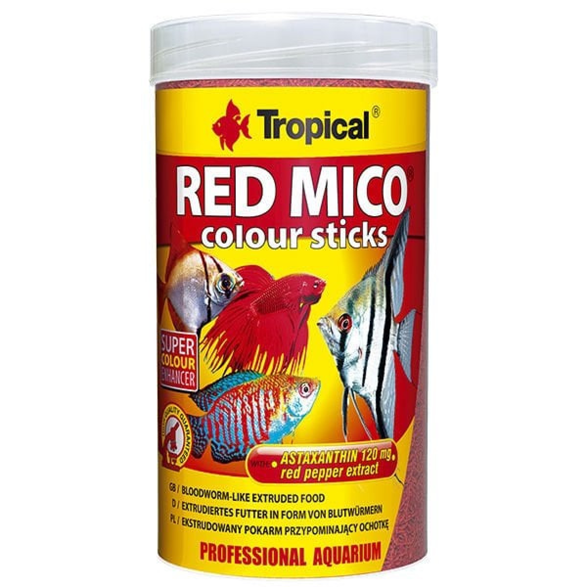 Tropical Red Mico Colour Sticks Kan Kurdu İçerikli Ekstrüde Balık Yemi 100 Ml 32 Gr Tropical Red Mico Colour Sticks Kan Kurdu İçerikli Ekstrüde Balık Yemi 100 Ml 32 Gr