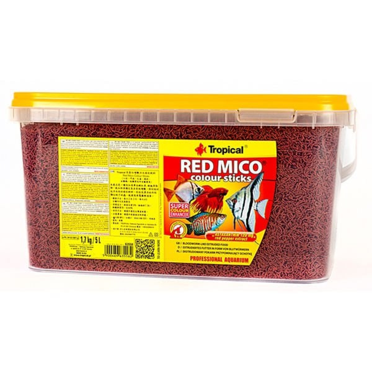 Tropical Red Mico Colour Sticks Kan Kurdu İçerikli Ekstrüde Balık Yemi 5 Lt 1.7 Kg Tropical Red Mico Colour Sticks Kan Kurdu İçerikli Ekstrüde Balık Yemi 5 Lt 1.7 Kg