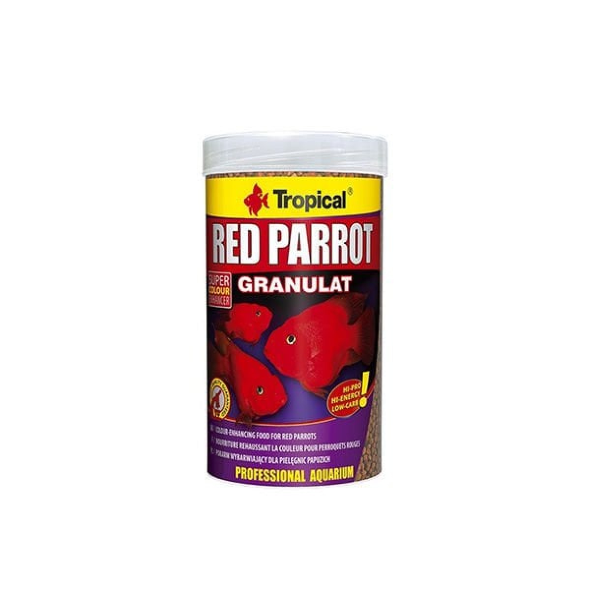 Tropical Red Parrot Granulat Kırmızı Papağan Balıkları için Granül Balık Yemi 250 Ml 100 Gr Tropical Red Parrot Granulat Kırmızı Papağan Balıkları için Granül Balık Yemi 250 Ml 100 Gr