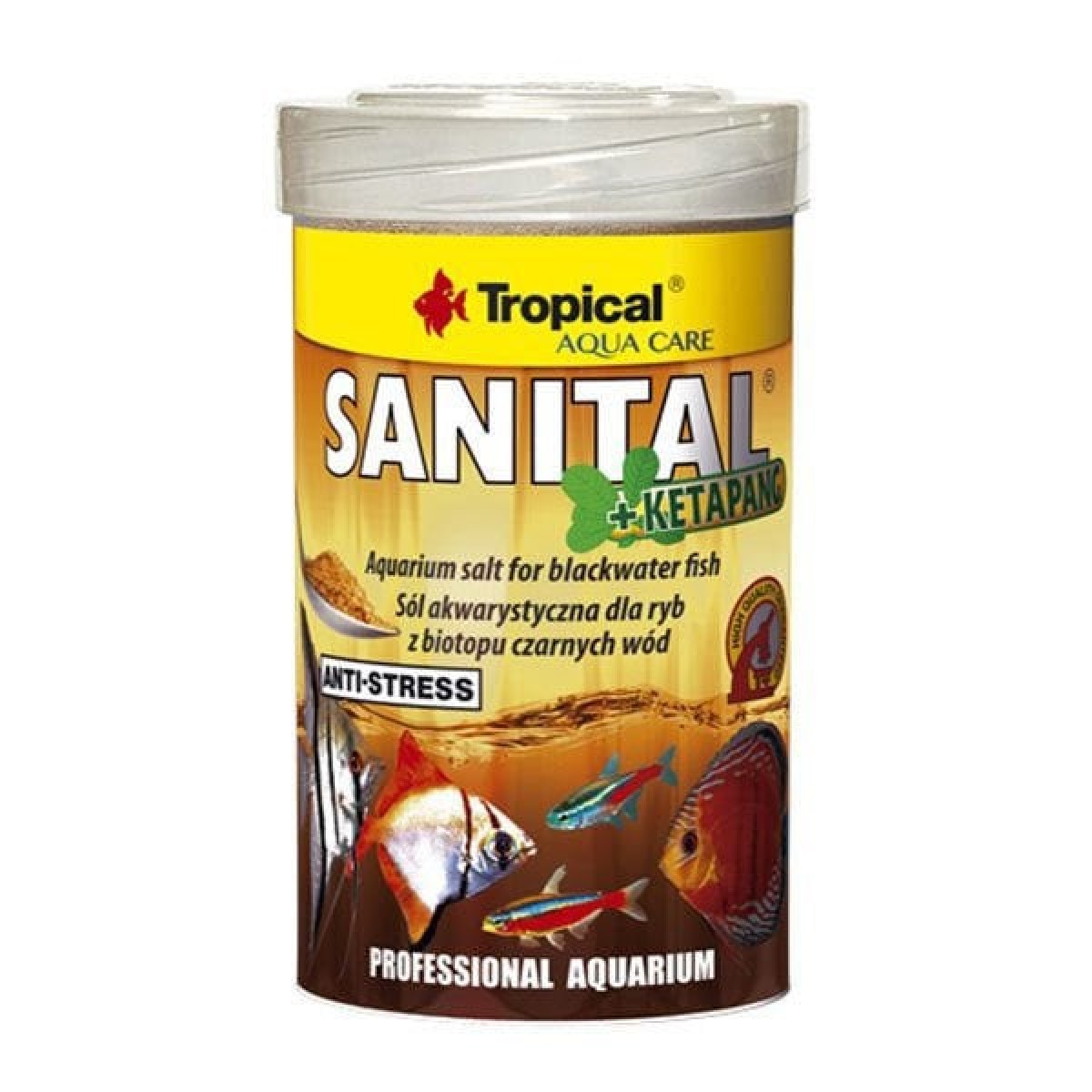 Tropical Sanital Ketapang Su Biyotopu Balıkları için Akvaryum Tuzu Siyah 100 Ml 120 Gr Tropical Sanital Ketapang Su Biyotopu Balıkları için Akvaryum Tuzu Siyah 100 Ml 120 Gr