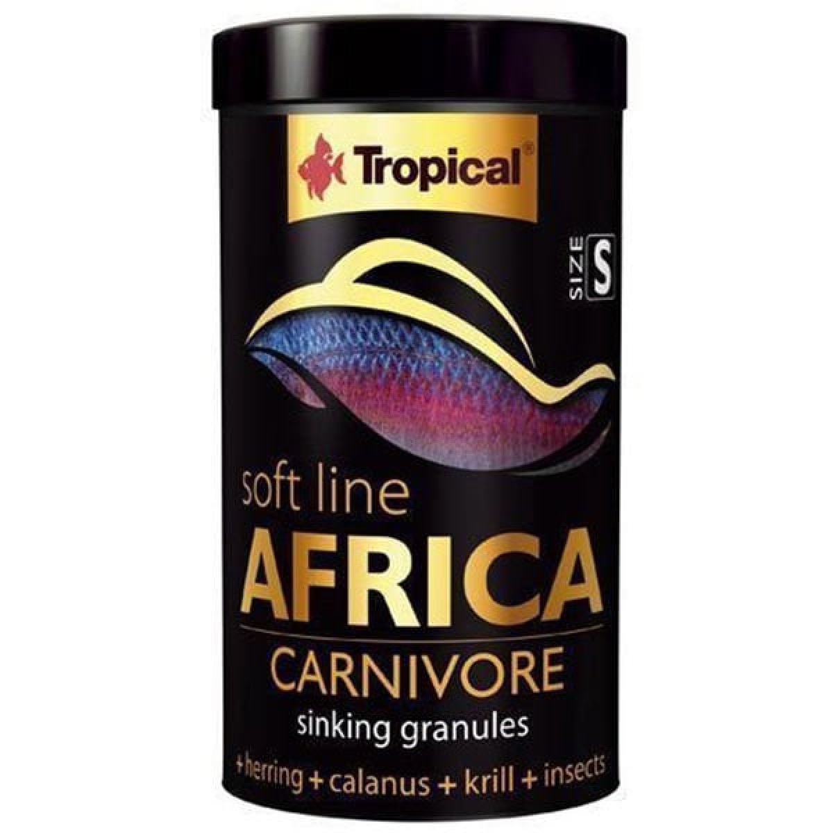 Tropical Softline Africa Carnivore S Afrika Balıkları için Dibe Batan Yumuşak Taneli Granül Balık Yemi 100 Ml 60 Gr Tropical Softline Africa Carnivore S Afrika Balıkları için Dibe Batan Yumuşak Taneli Granül Balık Yemi 100 Ml 60 Gr
