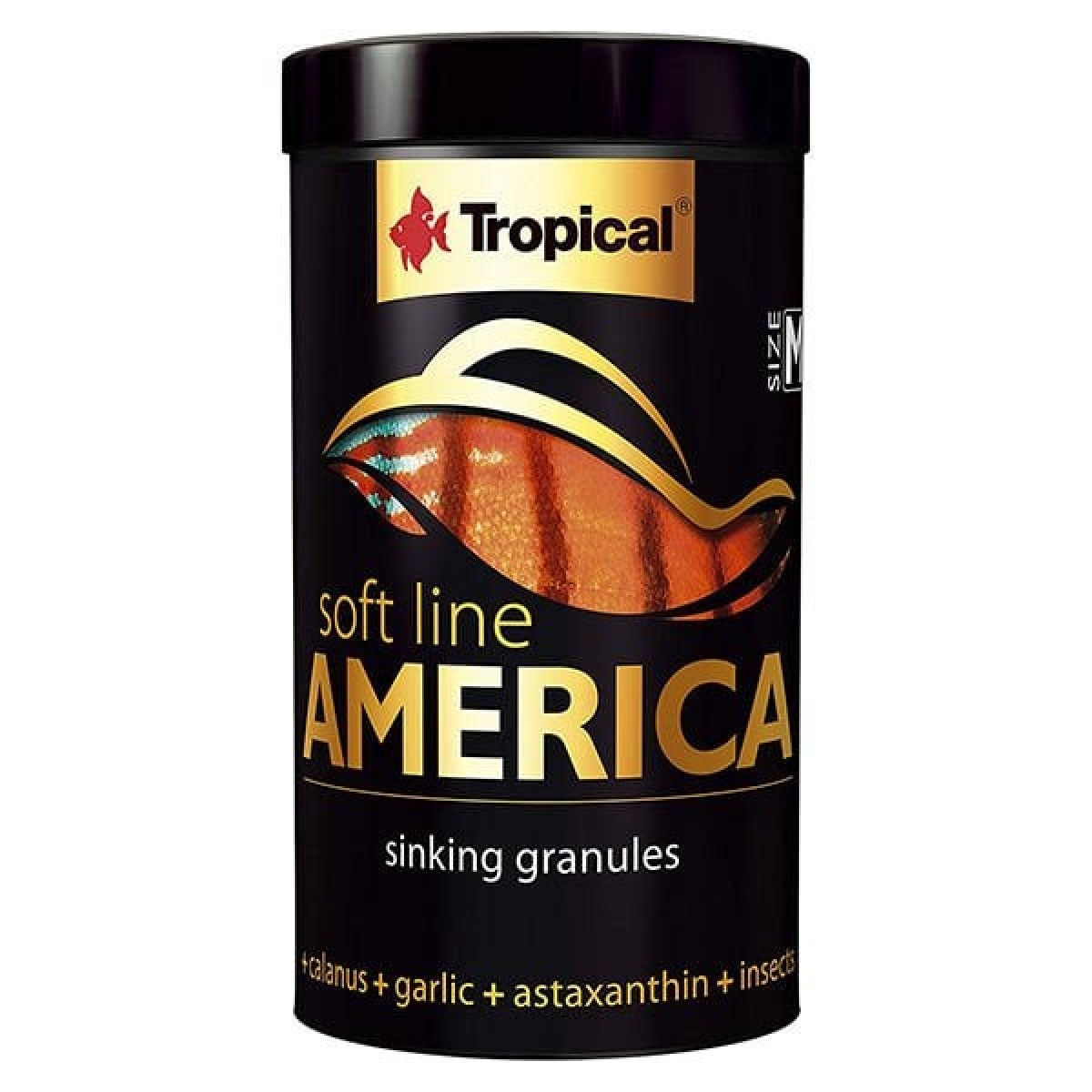 Tropical Softline America Kuzey ve Güney Amerika Balıkları için Yumuşak Taneli Balık Yemi Medium 250 Ml 150 Gr