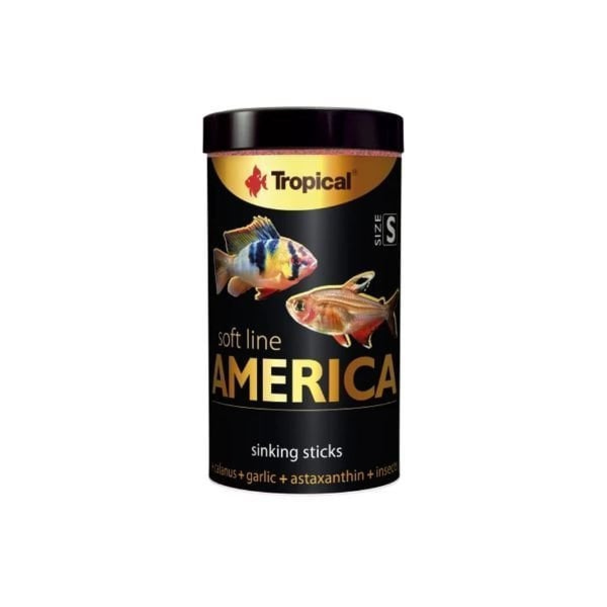 Tropical Softline America Kuzey ve Güney Amerika Balıkları için Yumuşak Taneli Balık Yemi Small 100 Ml 56 Gr