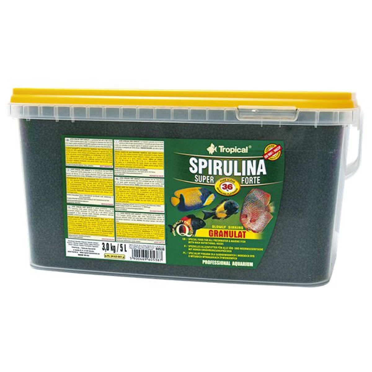 Tropical Spırulına Forte Spırulına İçerikli Granül Balık Yemi 5 Lt 3 Kg