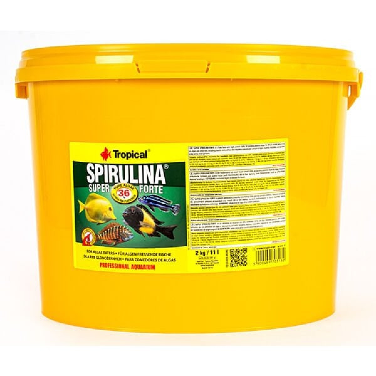 Tropical Spırulına Süper Forte Yoğun Spırulına İçerikli Balık Yemi 11 Lt 2 Kg