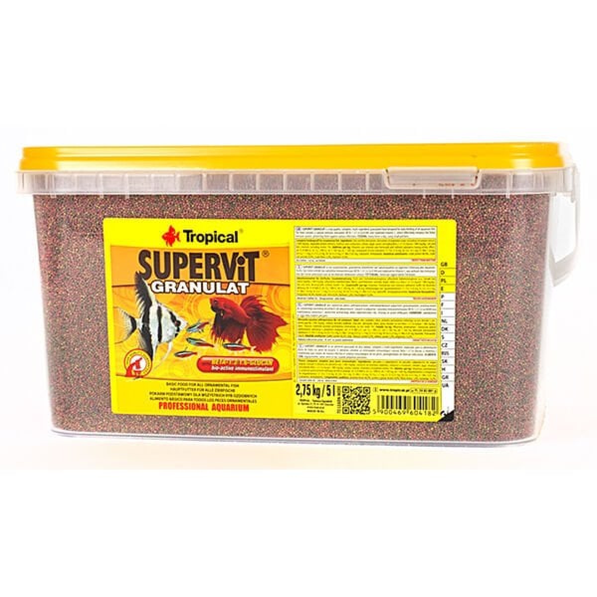 Tropical Süpervit Granulat Tropikal Balıklar için Granül Balık Yemi 5 Lt 2.75 Kg Tropical Süpervit Granulat Tropikal Balıklar için Granül Balık Yemi 5 Lt 2.75 Kg