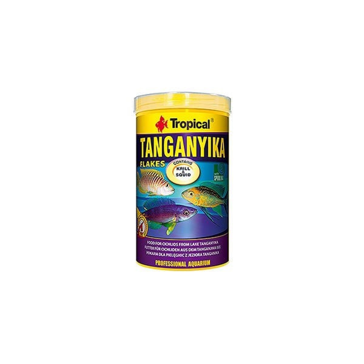 Tropical Tanganyika Flakes Tanganyika Cichlid Balıkları için Pul Balık Yemi 250 Ml 50 Gr Tropical Tanganyika Flakes Tanganyika Cichlid Balıkları için Pul Balık Yemi 250 Ml 50 Gr