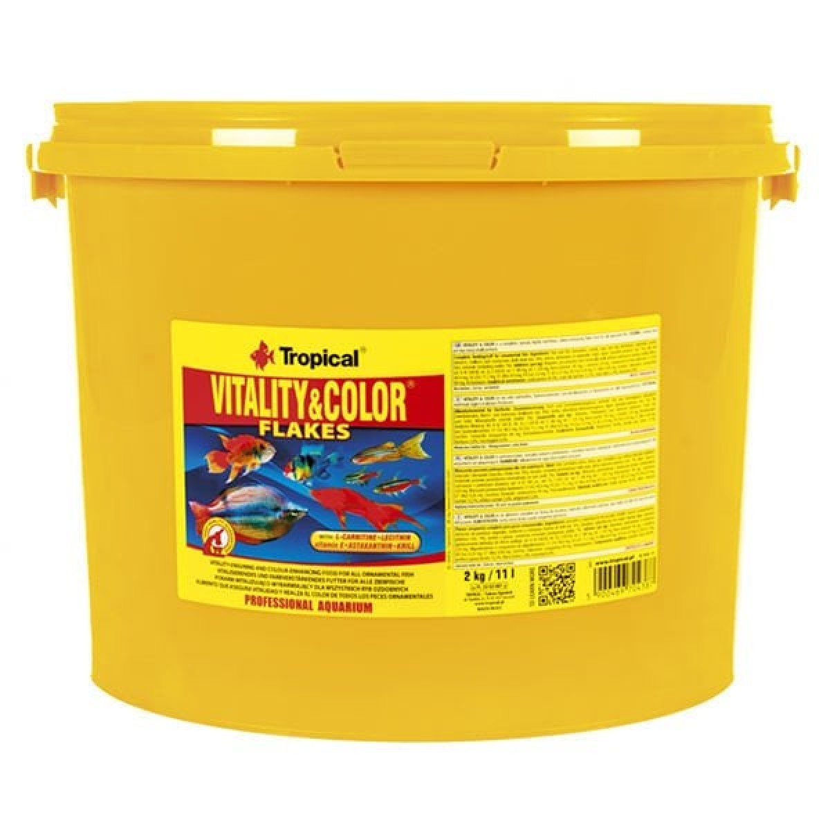 Tropical Vitality Color Flakes Tropikal Balıklar için Renklendirici Pul Balık Yemi 11 Lt 2 Kg Tropical Vitality Color Flakes Tropikal Balıklar için Renklendirici Pul Balık Yemi 11 Lt 2 Kg