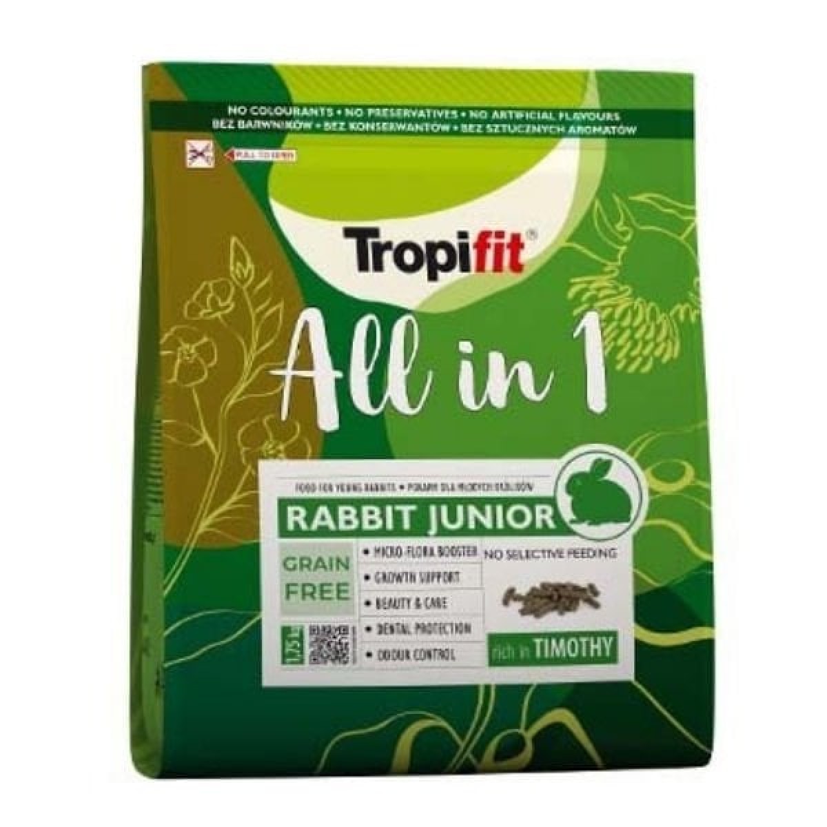Tropifit All In 1 Tahılsız Yavru Tavşan Yemi 1.75 Kg Tropifit All In 1 Tahılsız Yavru Tavşan Yemi 1.75 Kg