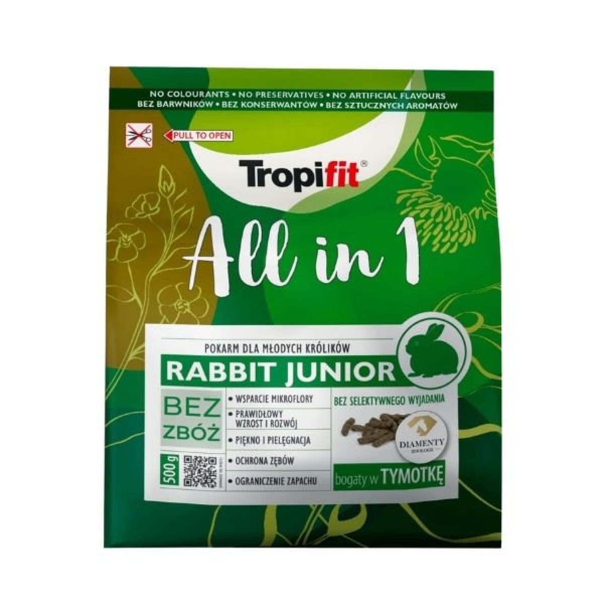 Tropifit All In 1 Tahılsız Yavru Tavşan Yemi 500 Gr Tropifit All In 1 Tahılsız Yavru Tavşan Yemi 500 Gr