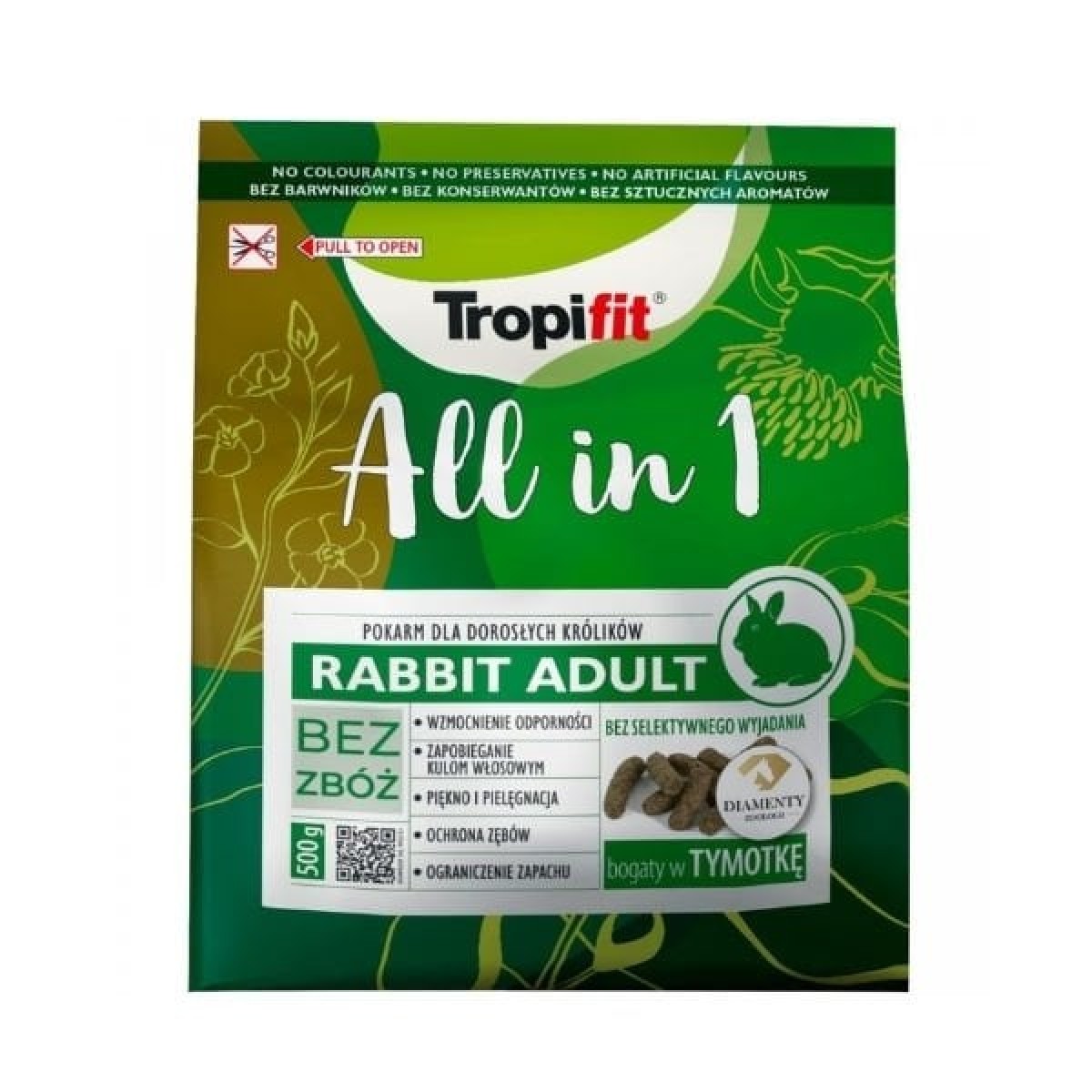Tropifit All In 1 Tahılsız Yetişkin Tavşan Yemi 500 Gr Tropifit All In 1 Tahılsız Yetişkin Tavşan Yemi 500 Gr