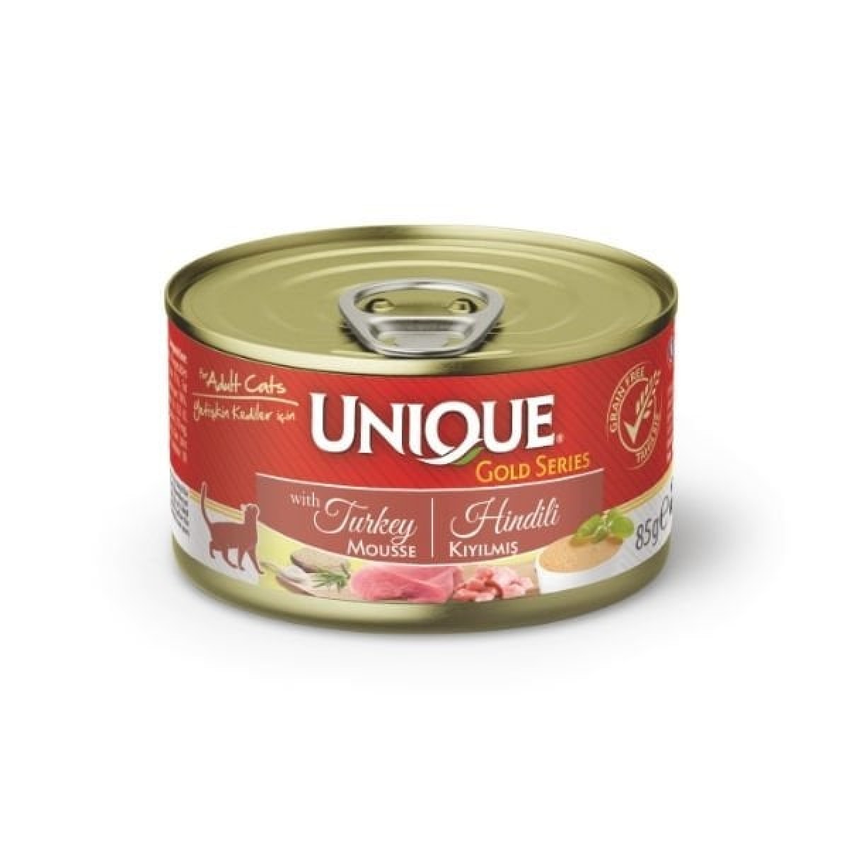 Unique Gold Series Hindi Etli Yetişkin Konserve Kedi Maması 85 Gr Unique Gold Series Hindi Etli Yetişkin Konserve Kedi Maması 85 Gr