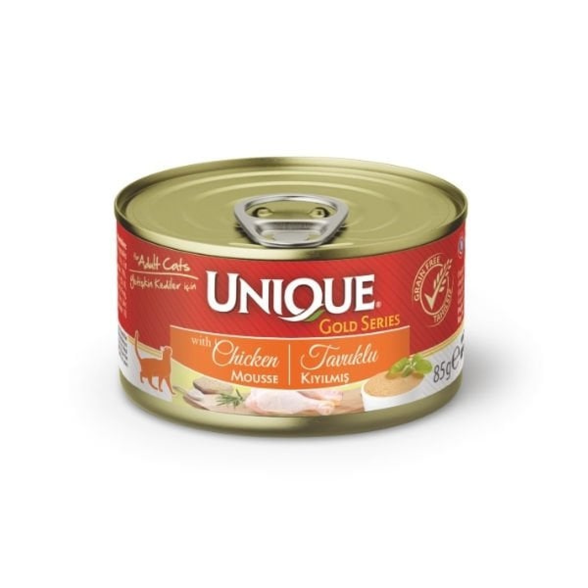 Unique Gold Series Tavuk Etli Yetişkin Konserve Kedi Maması 85 Gr Unique Gold Series Tavuk Etli Yetişkin Konserve Kedi Maması 85 Gr