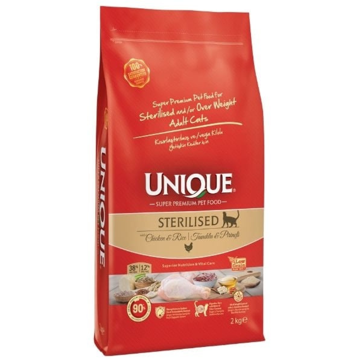 Unique Tavuk Etli Kısırlaştırılmış Yetişkin Kedi Maması 2 Kg Unique Tavuk Etli Kısırlaştırılmış Yetişkin Kedi Maması 2 Kg
