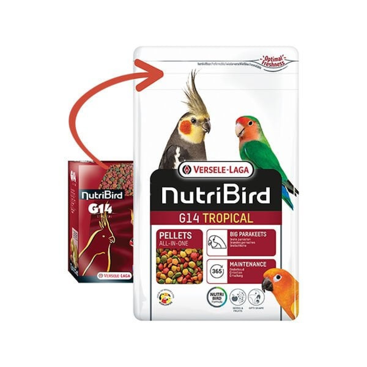 Versele Laga Nutribird G14 Tropikal Pelet Paraket Yemi 10 Kg Versele Laga Nutribird G14 Tropikal Pelet Paraket Yemi 10 Kg