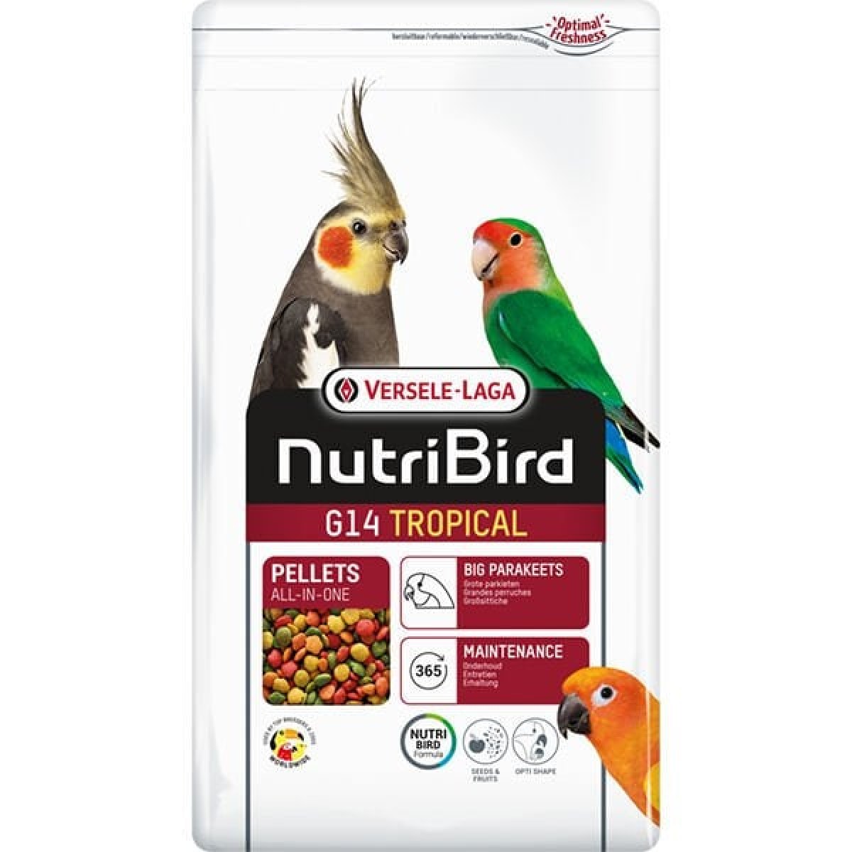 Versele Laga Nutribird G14 Tropikal Pelet Paraket Yemi 10 Kg Versele Laga Nutribird G14 Tropikal Pelet Paraket Yemi 10 Kg