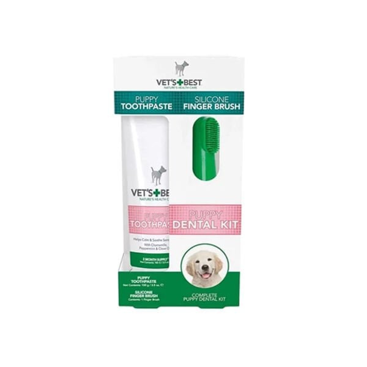 Vet's Best Plak ve Tartar Temizleyen Yavru Köpek Ağız ve Diş Bakım Seti 100 Gr Vet's Best Plak ve Tartar Temizleyen Yavru Köpek Ağız ve Diş Bakım Seti 100 Gr