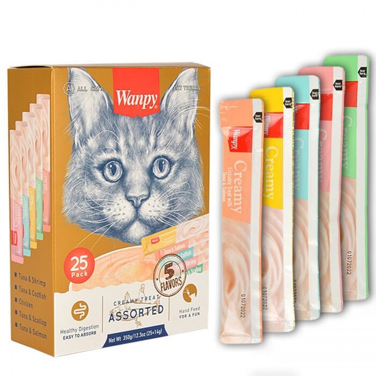 Wanpy Karışık Sıvı Kedi Ödül Maması 25x14 Gr Wanpy Karışık Sıvı Kedi Ödül Maması 25x14 Gr
