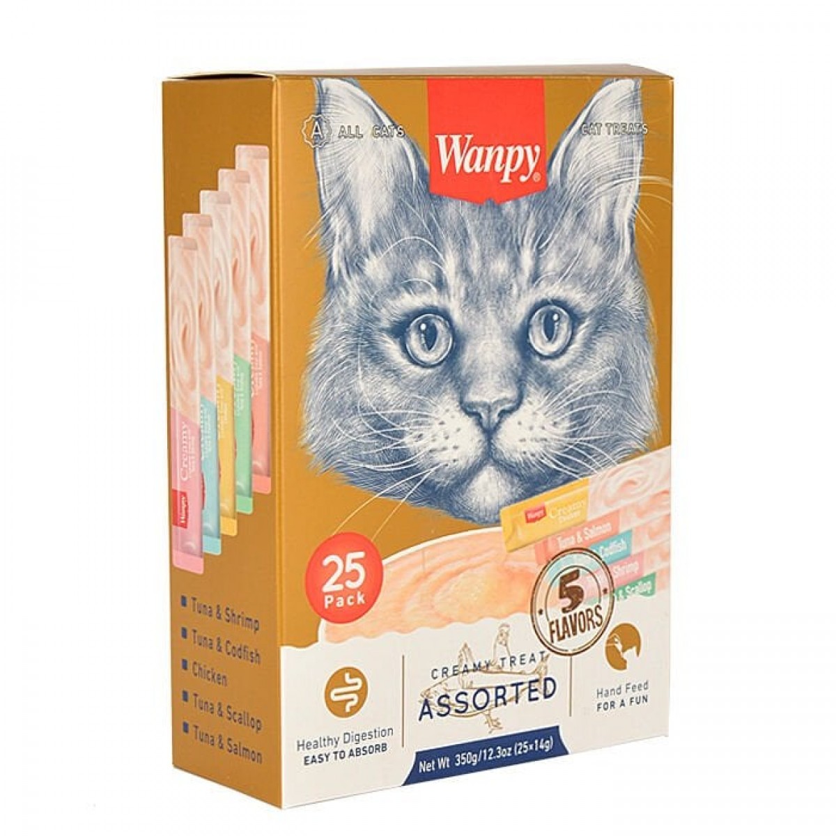 Wanpy Karışık Sıvı Kedi Ödül Maması 25x14 Gr Wanpy Karışık Sıvı Kedi Ödül Maması 25x14 Gr