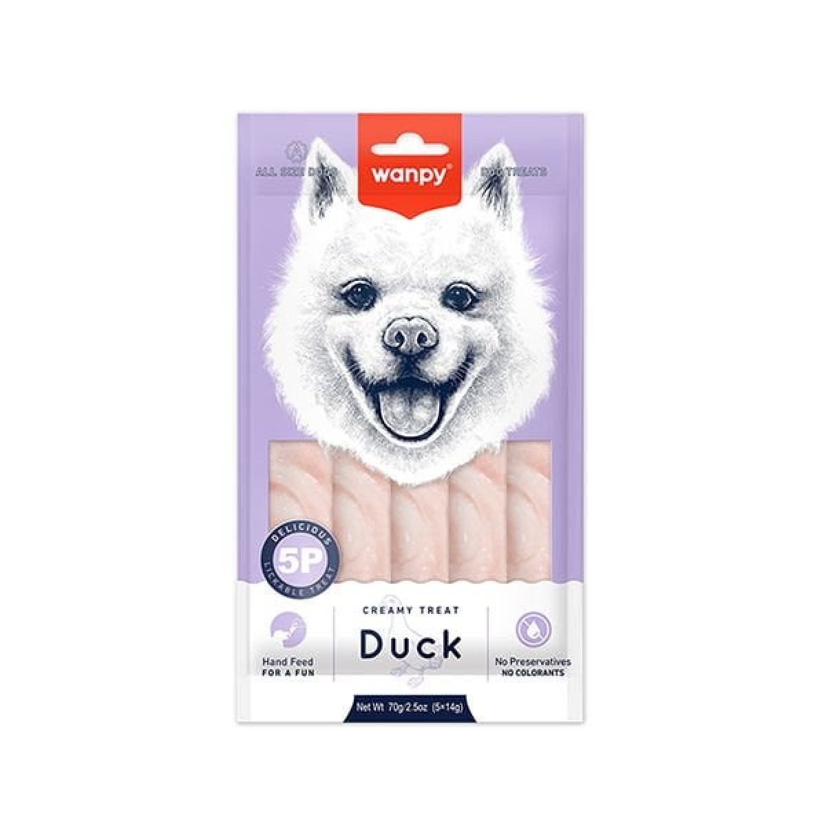 Wanpy Krema Ördekli Sıvı Köpek Ödülü 5x14 Gr Wanpy Krema Ördekli Sıvı Köpek Ödülü 5x14 Gr