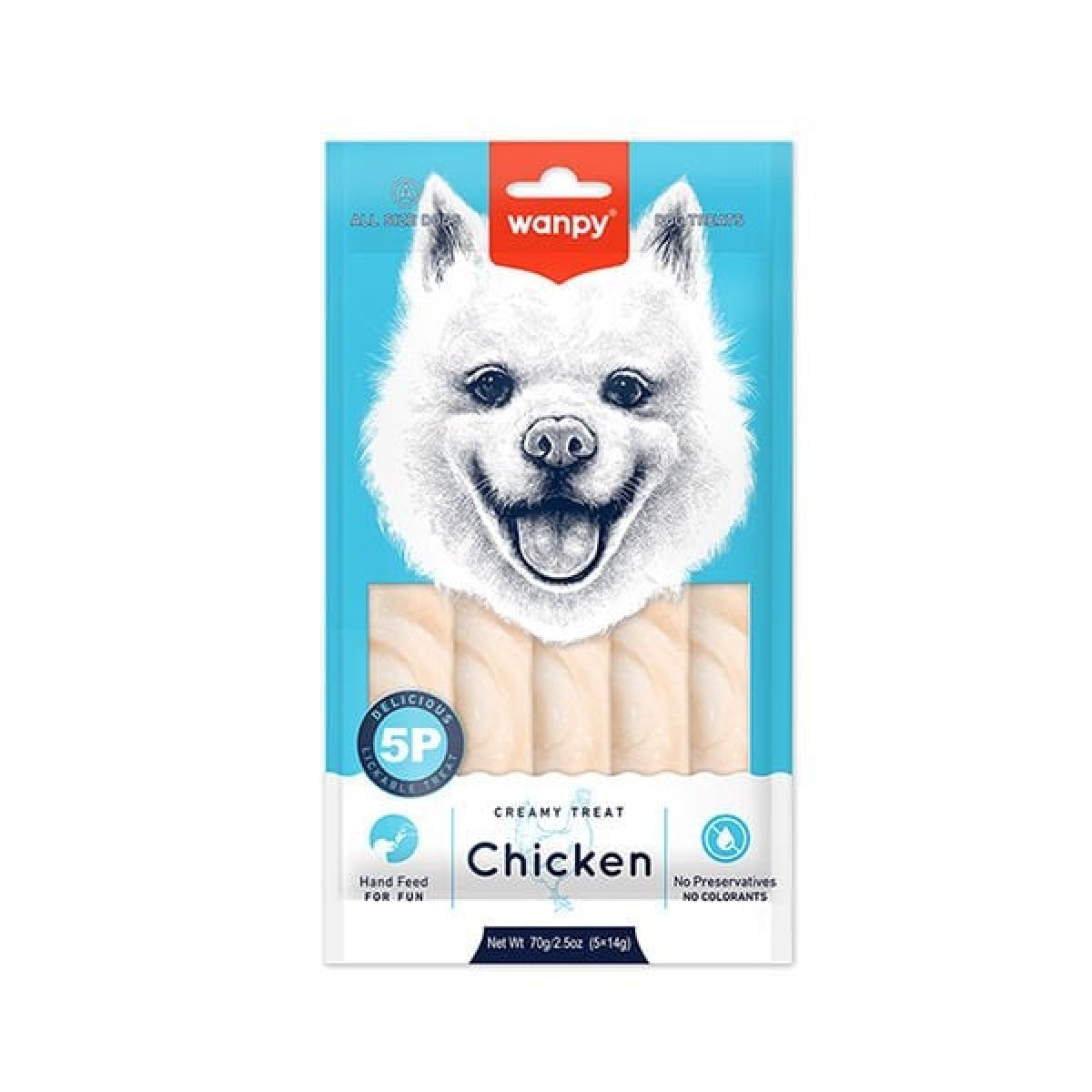 Wanpy Krema Tavuklu Sıvı Köpek Ödülü 5x14 Gr Wanpy Krema Tavuklu Sıvı Köpek Ödülü 5x14 Gr