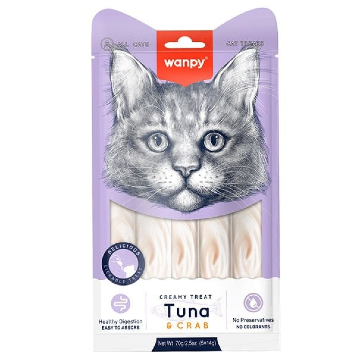 Wanpy Krema Ton Balık ve Yengeçli Kedi Ödül Maması 5 Adet 14 Gr Wanpy Krema Ton Balık ve Yengeçli Kedi Ödül Maması 5 Adet 14 Gr