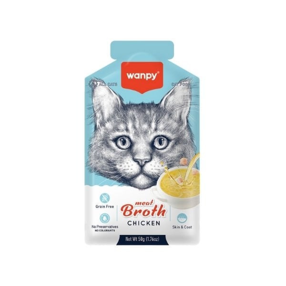 Wanpy Tavuk Etli Tahılsız Kedi Çorbası 50 Gr Wanpy Tavuk Etli Tahılsız Kedi Çorbası 50 Gr