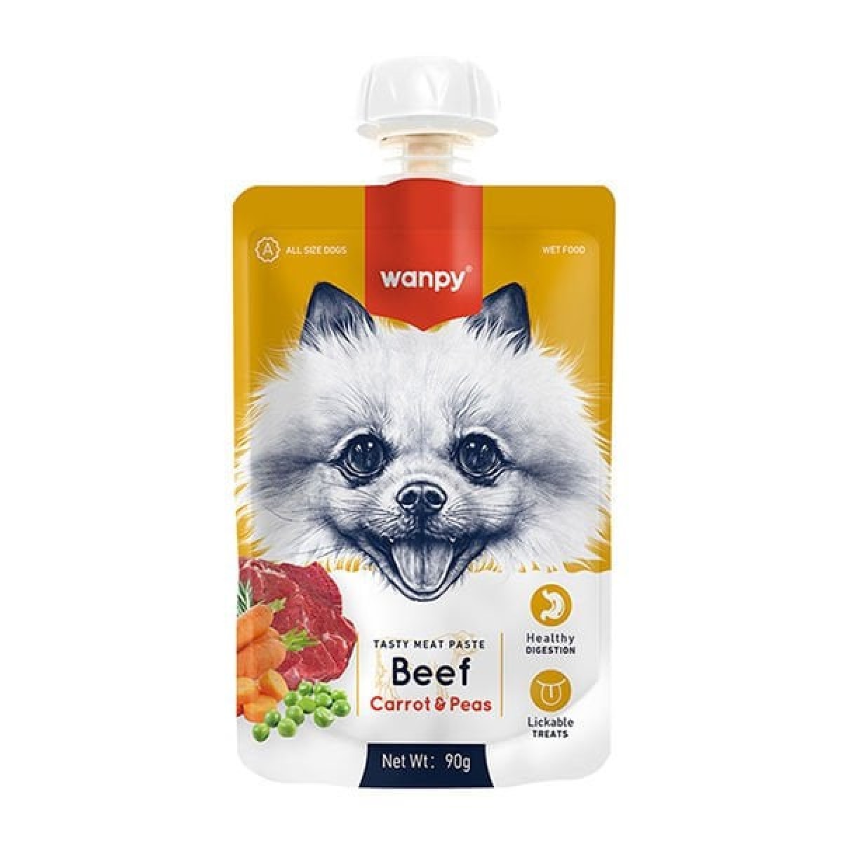 Wanpy Taze Sığır Etli ve Havuçlu Et Ezmesi Doğal Köpek Ödülü 90 Gr Wanpy Taze Sığır Etli ve Havuçlu Et Ezmesi Doğal Köpek Ödülü 90 Gr