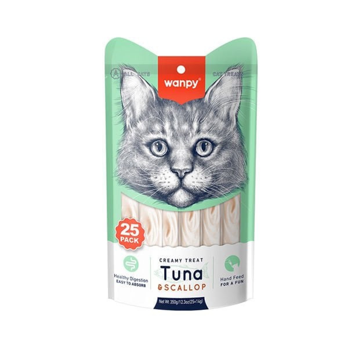 Wanpy Ton Balıklı ve Deniz Taraklı Sıvı Kedi Ödülü 14 Gr 25 Adet Wanpy Ton Balıklı ve Deniz Taraklı Sıvı Kedi Ödülü 14 Gr 25 Adet